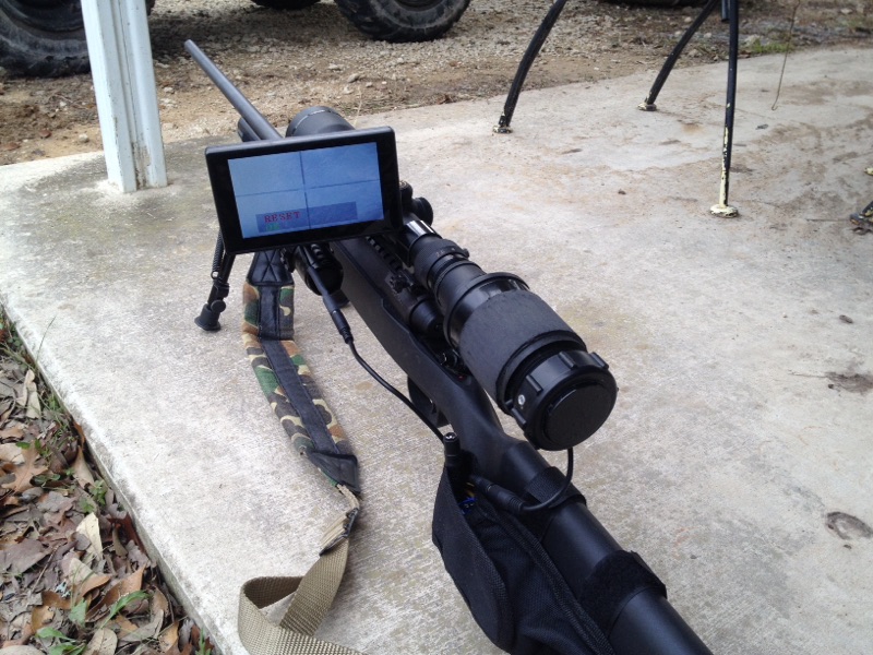 Digital Crosshairs night vision clip-on on Savage .17 HMR